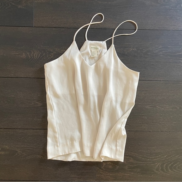 H&M Conscious Collection Silk Satin Off White Cream Tank Top - Picture 3 of 10